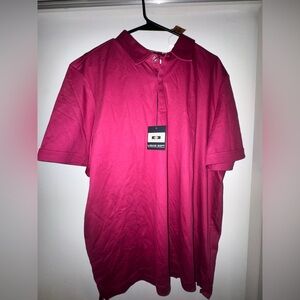 Joseph Abboud Men's Polo in Berry Red